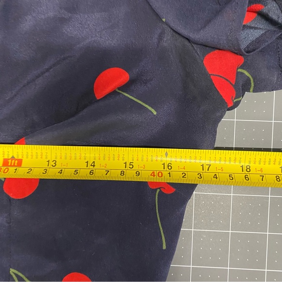 Realisation Cherry Silk Printed Wrap Dress Small - Picture 7 of 9